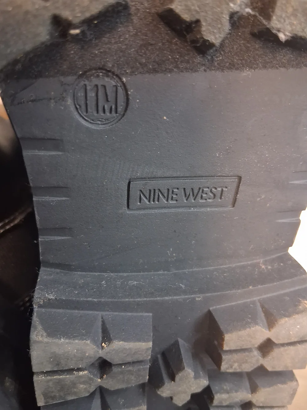 Nine West Black Chelsea Chunky Ankle Boots Size 11